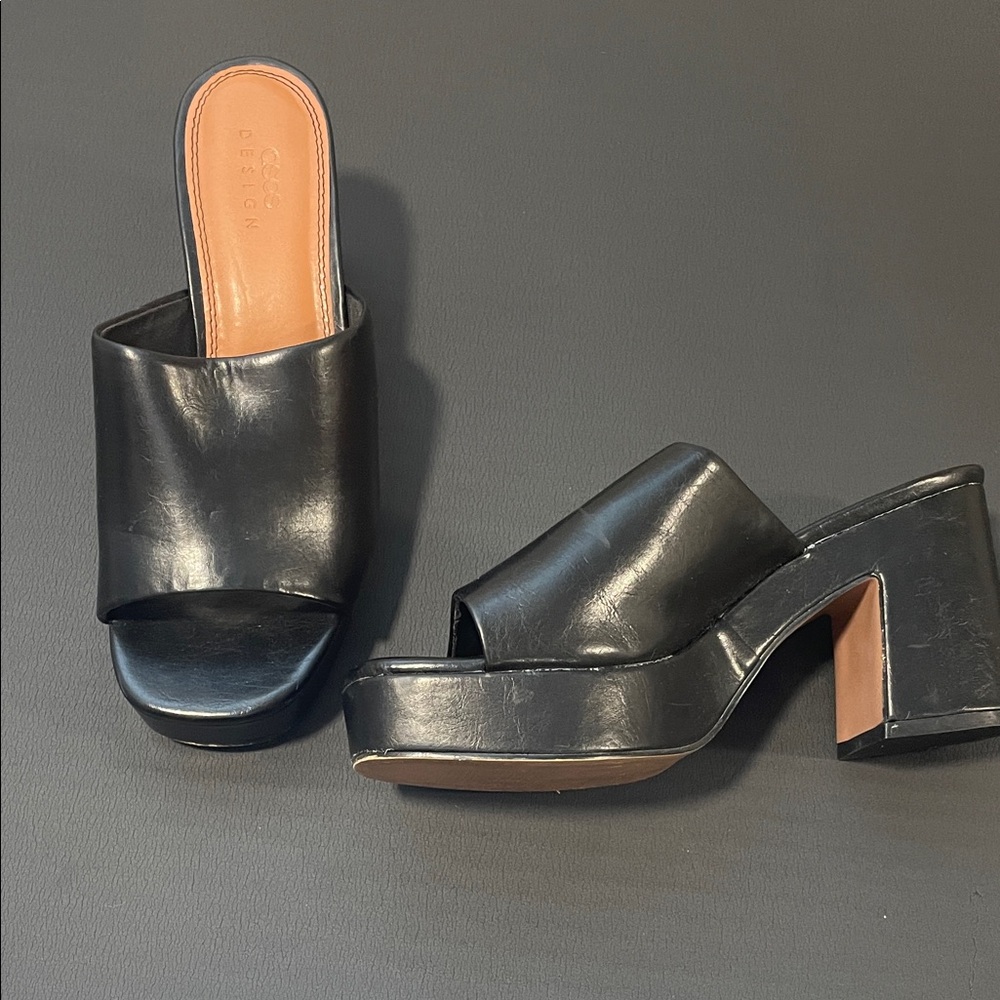 ASOS Black Leather Mules
